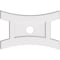 Ekena Millwork Haven Architectural Grade PVC Ceiling Medallion, 24"W x 16"H x 3"ID x 5 1/4"C x 1"P, One-Piece CMP24X16HN-03000 - alternate 1